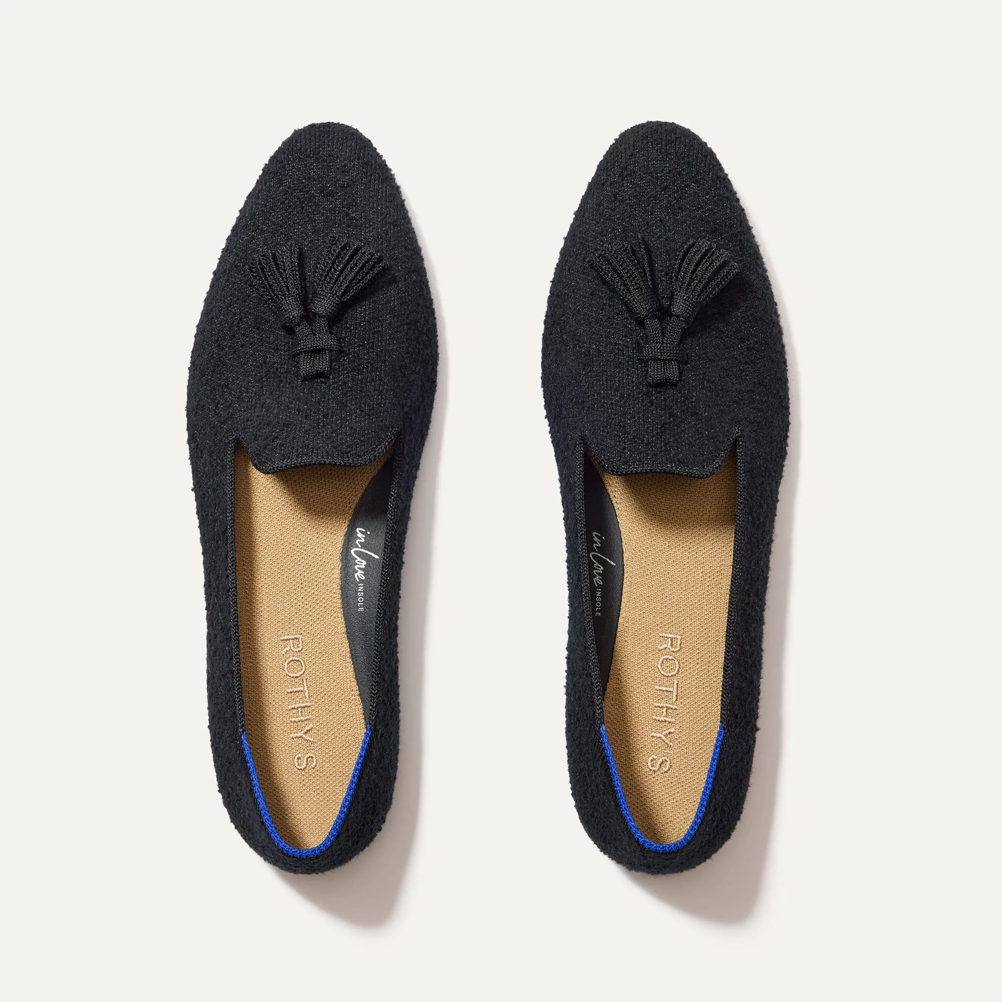 - Tassel Popular choice Limited supply Bouclé Loafer The Black Almond