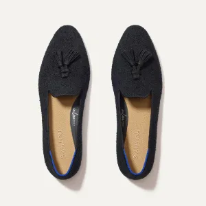 - Tassel Popular choice Limited supply Bouclé Loafer The Black Almond