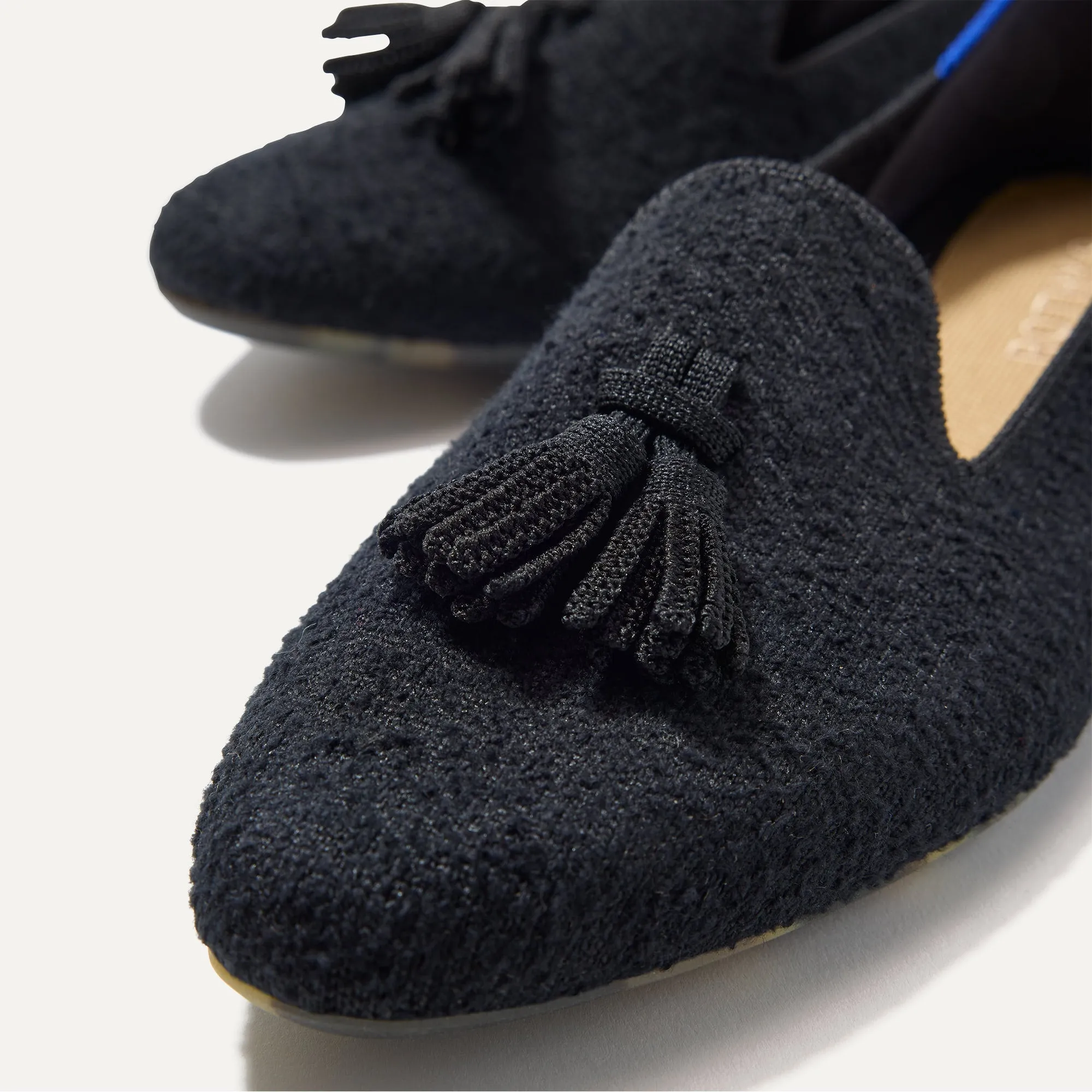 - Tassel Popular choice Limited supply Bouclé Loafer The Black Almond