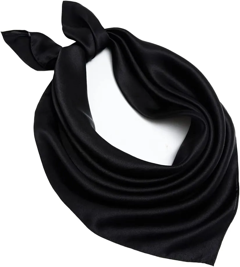 100% Mulberry Silk Scarf Square Hair Scarves Fashion Pattern Neck Scarfs for Women