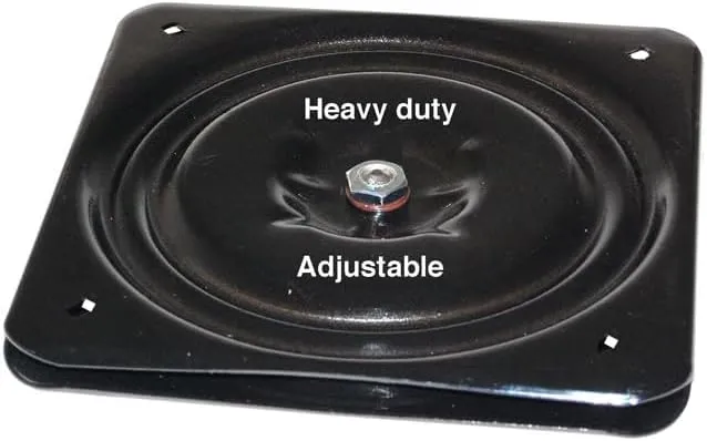 #17500 10 1/4" SQ Large Black Swivel Plate - Heavy Duty