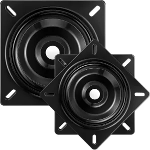 2 Pcs Boat Seat Swivel Base Swivel Plate Replacement Square 360-degree Mechanism Flat Base for Recliner Chair Furniture Bar Stool Boat Accessories Black