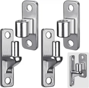304 Stainless Steel Gate Hinges, One Piece with Non-Welding Gate Hinges Heavy Duty with 5/8'', 2Pack Wall Mount Gate Hinges for Farm Gates, Gate Hinges for Wooden Fences, Capacity up to 600lbs