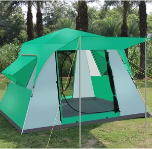 5-8 Person Camping Tent Pop Up Tent with Zipped Double Door and Carrying Bag Family Tent for Outdoor Hiking Camping Beach Garden
