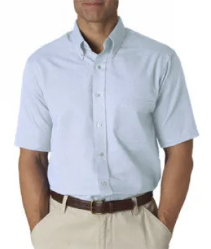 57850 Van Heusen Men's Classic Short-Sleeve Oxford Blue