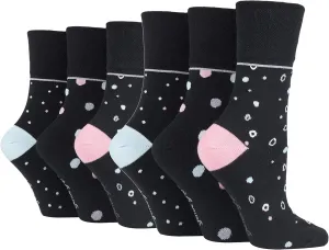 6 Pairs Ladies No Elastic Design Socks by Sock Shop