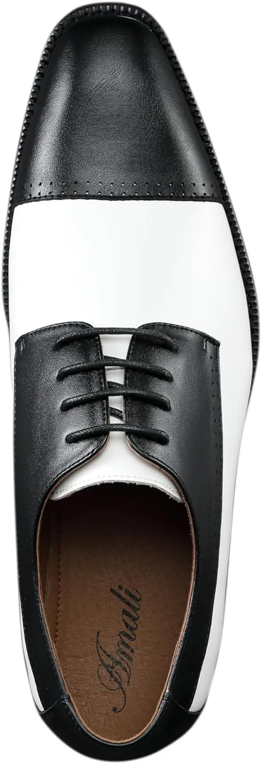 Amali Piedmont - Mens Dress Shoes - Oxford Shoes for Men - Tuxedo Shoes - Lace Up Mens Casual Dress Shoes