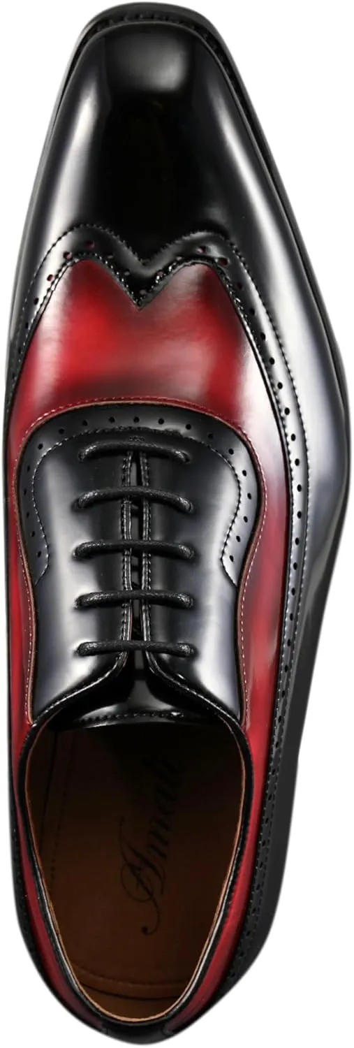 Amali Piedmont - Mens Dress Shoes - Oxford Shoes for Men - Tuxedo Shoes - Lace Up Mens Casual Dress Shoes