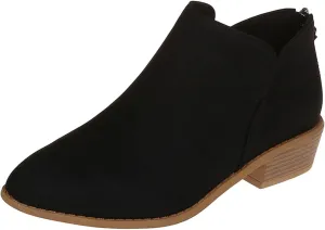 AMDBEL Fall Boots for Women 2024, Women's Ankle Boots Low Heel Slip On Chelsea Boots Casual Walking Booties with Zipper