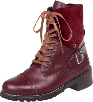 AMDBEL Mid Calf Boots for Women Fall Boots for Women 2024 Vintage Square Toe Riding Boots Zipper Booties Ladies Shoes