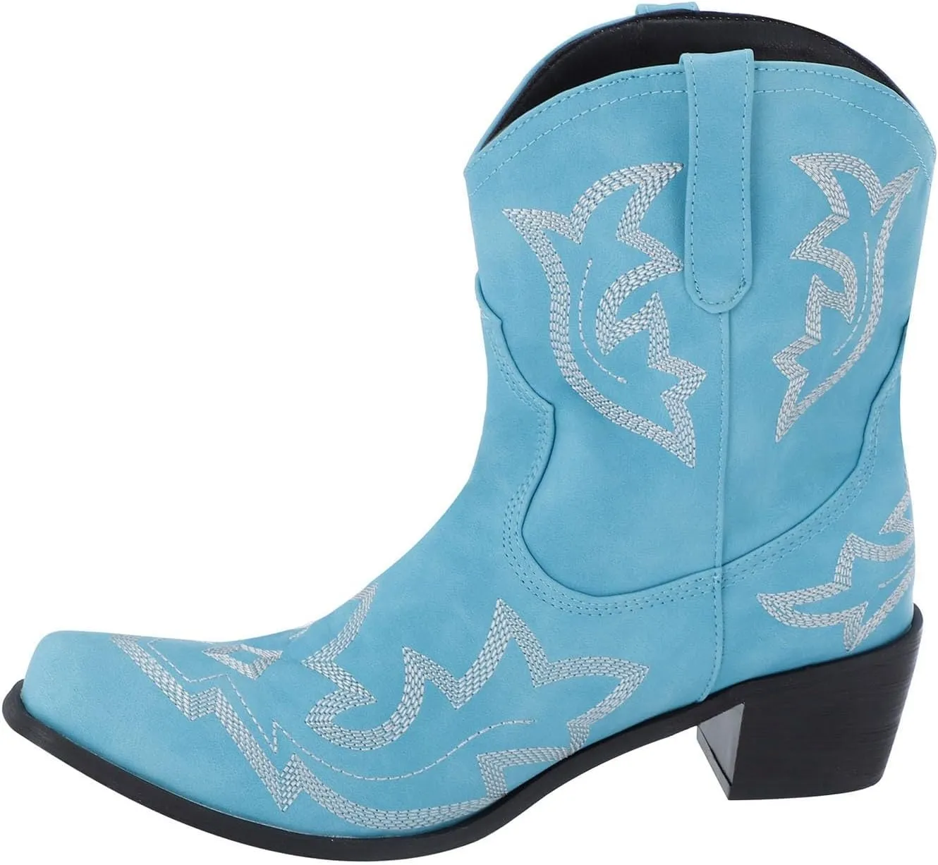 AMDBEL Mid Calf Boots for Women Low Heel Fall Boots for Women 2024 Winter Pointed Toe Western Cowboy Boots Fashion Shoes