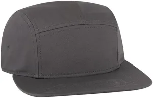 Ashen Fane 5 Panel Superior Cotton Twill Square Flat Visor Adjustable Camper Hat