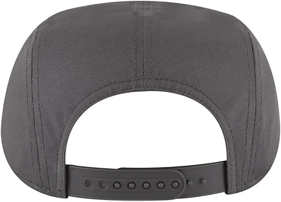 Ashen Fane 5 Panel Superior Cotton Twill Square Flat Visor Adjustable Camper Hat