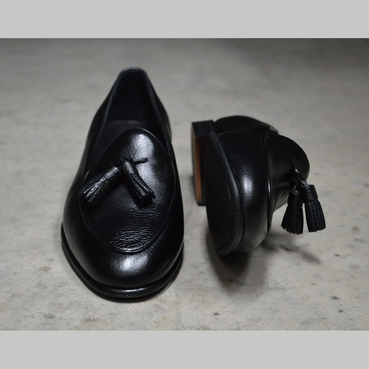 Berwick 1707 Tassel Belgian Loafer (4951) Black Deerskin