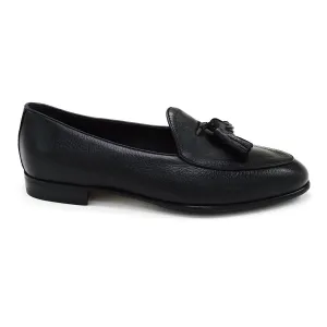 Berwick 1707 Tassel Belgian Loafer (4951) Black Deerskin