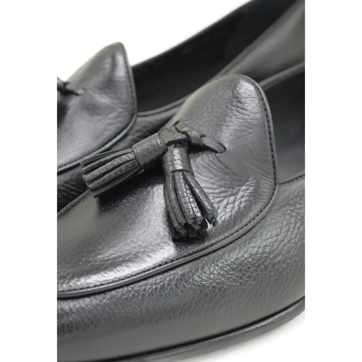Berwick 1707 Tassel Belgian Loafer (4951) Black Deerskin