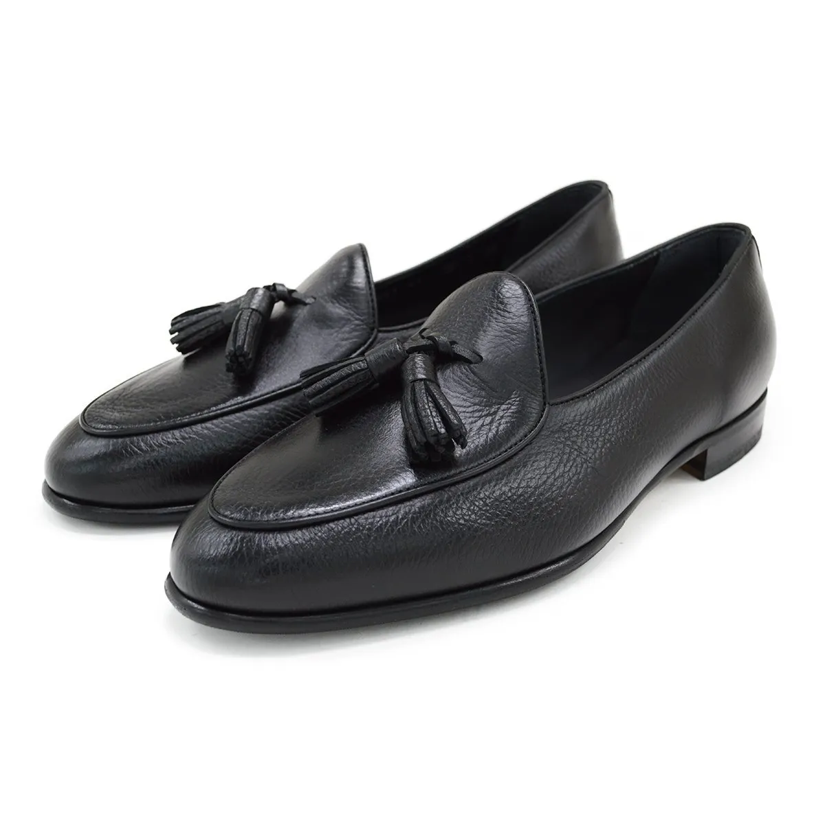Berwick 1707 Tassel Belgian Loafer (4951) Black Deerskin