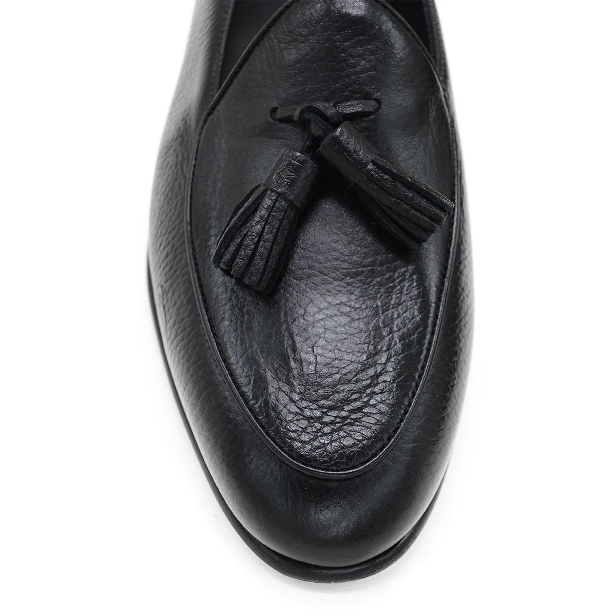 Berwick 1707 Tassel Belgian Loafer (4951) Black Deerskin