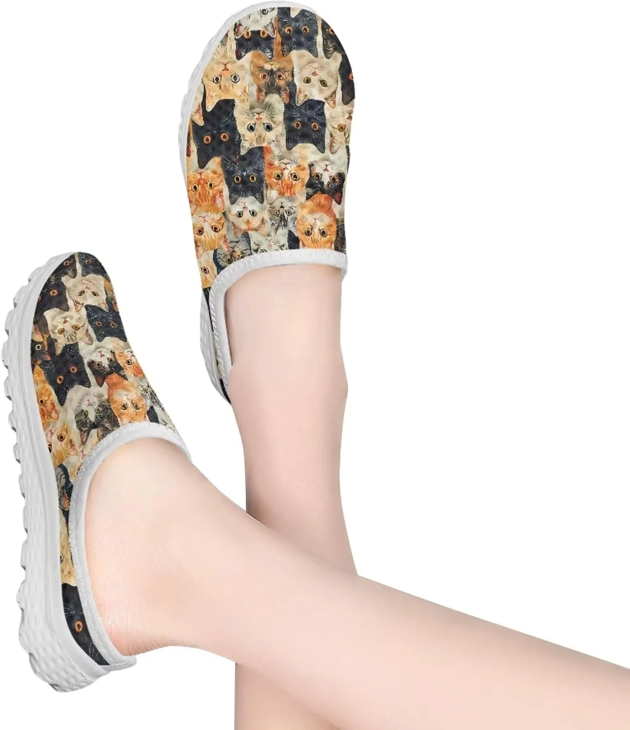 Binienty Clogs for Women Slip on Mesh Mule Shoes Arch Support Garden Clogs with EVA Sole