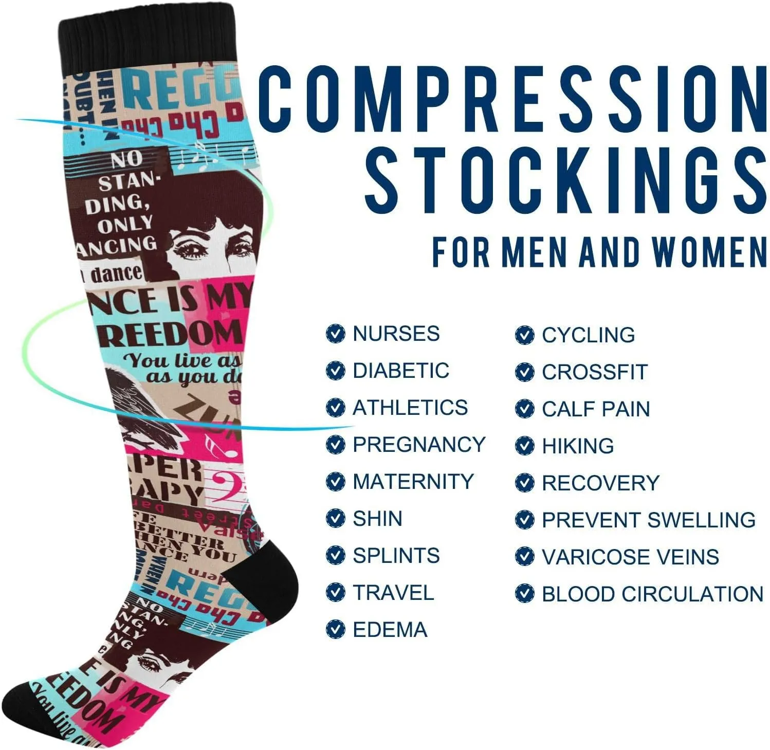 Black Watch Tartan Plaid Mens Womens Crew Socks Calf Dress Socks Lightweight Comfy Long Socks 2 Pair Pack