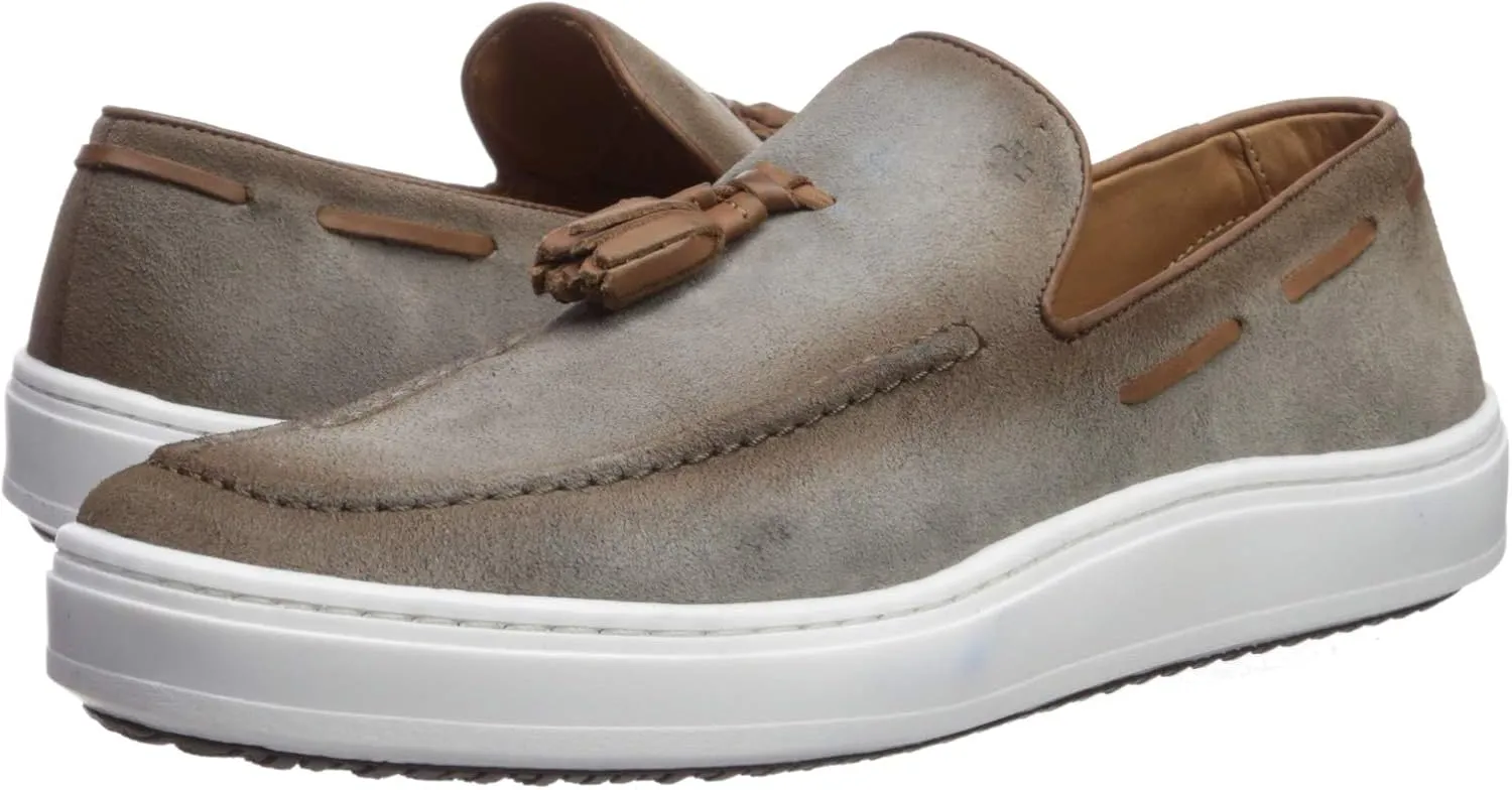 Brothers United Men's Leather Luxury Slip on Tassel Loafer