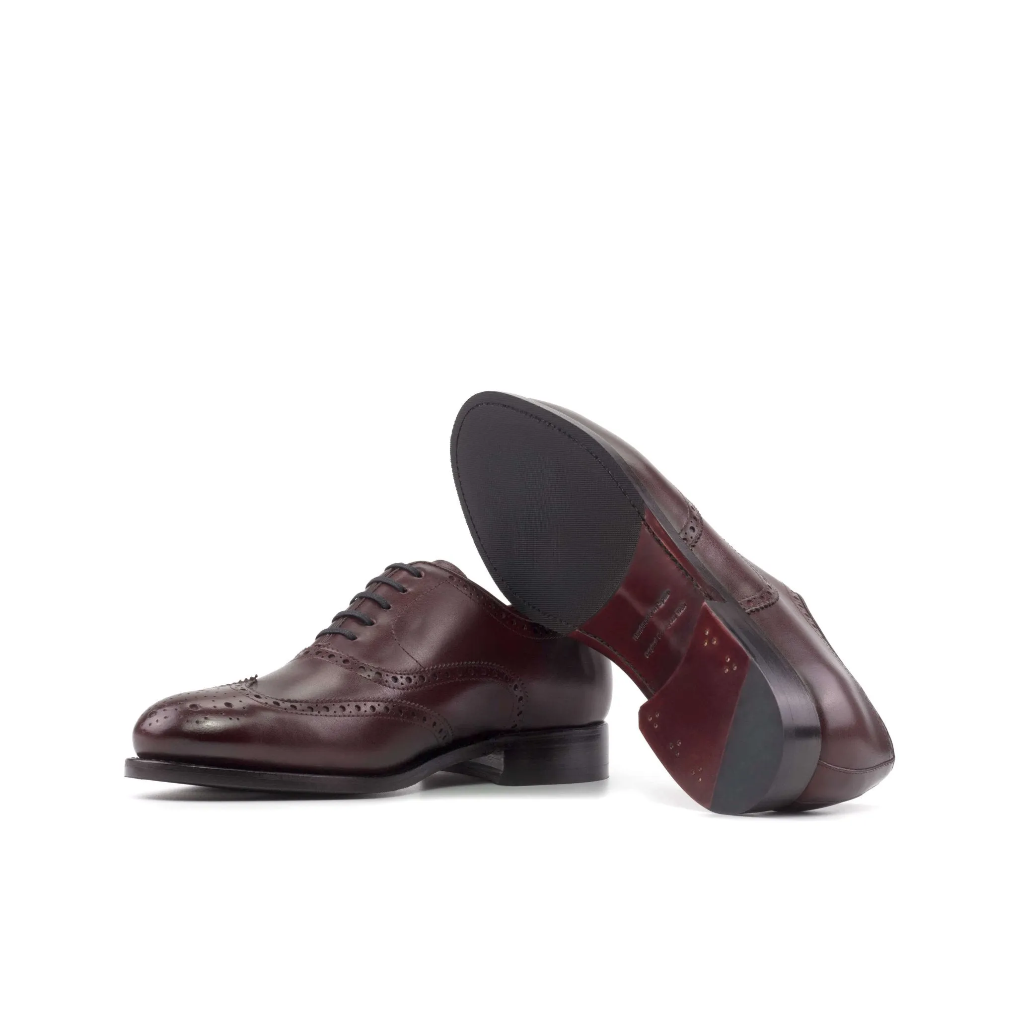 Burgundy Brogue Oxford Shoes