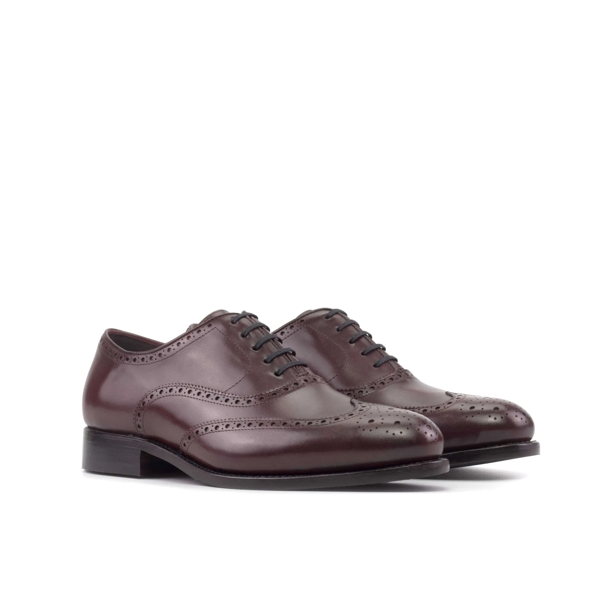 Burgundy Brogue Oxford Shoes