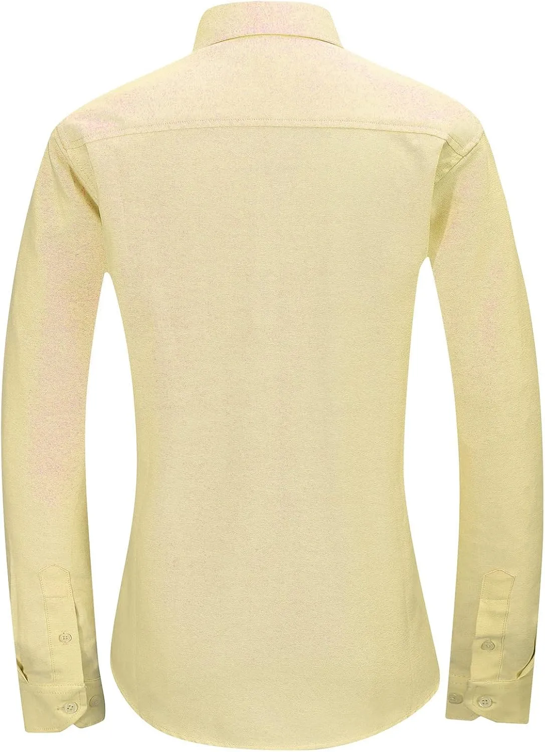 Button Up Shirt Women Long Sleeve Oxford Shirt Classic-Fit Cotton Work Blouse Wrinkle Resistant