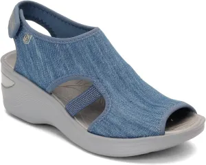 BZees Womens Dream Ankle Straps Sandal, Denim, 6 US