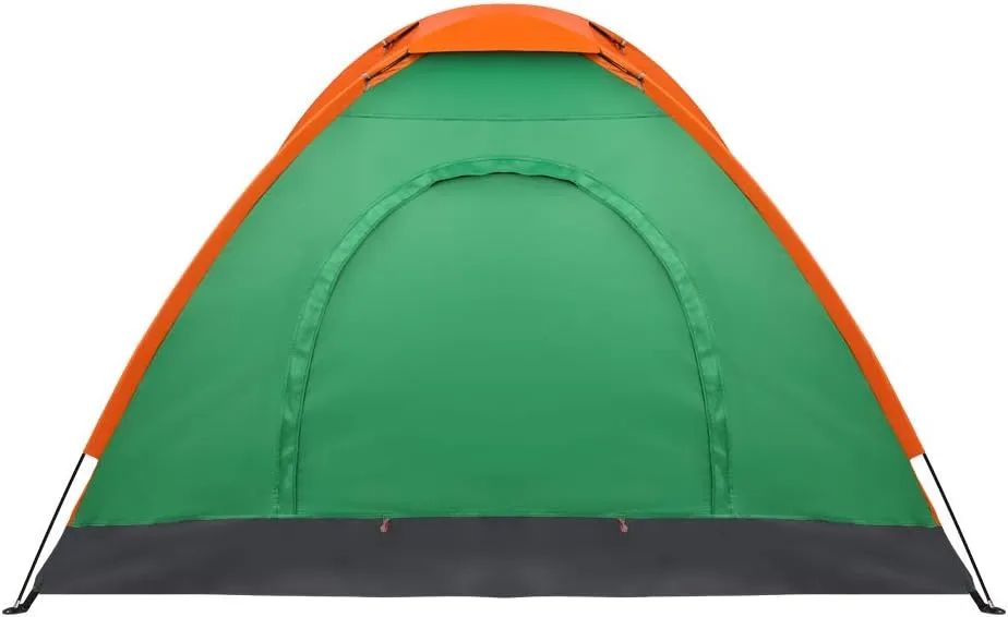 Camping Dome Tent,2-Person Waterproof Camping Dome Tent for Outdoor Hiking Survival Orange & Green,Waterproof Windproof Easy Setup Spacious Family Tents for Hiking Backpacking Traveling Glamping Beach