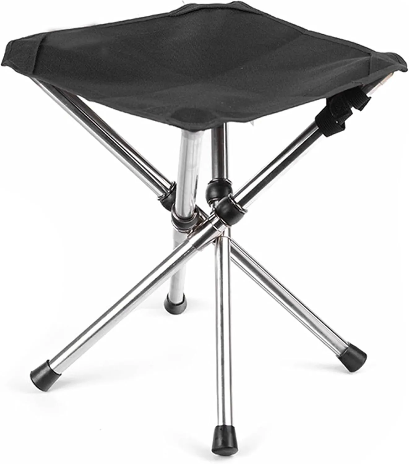 Camping Stool 12.2'' High Folding Camp Stool 220lbs Heavy Loading Tripod Chair Portable Wear-Resistant Fishing Stool Folding Chair for Outdoor Walking Hiking Travel S, Fishing Stool