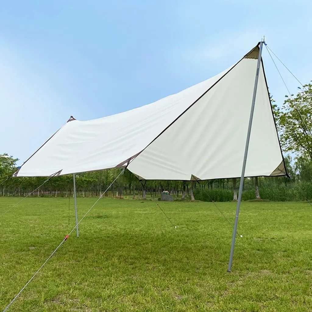 Camping Tent Camping TarpHammock Rain Fly Tent Tarp Large Tarpaulin Shelter Waterproof Tarp Sun Shade Shelter for Outdoor Camping Picnic (A 4X3M) (A 4X3M)