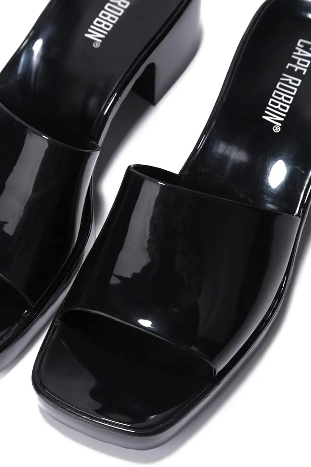 Cape Robbin Jelly Chunky Block Heel Sandals