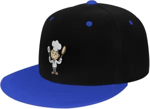 Chef with Spatula and Frying Pan Snapback Hat for Men Women Baseball Cap Trucker Flat Bill Hats Dad Caps