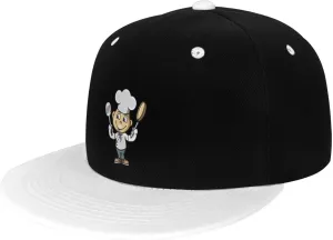 Chef with Spatula and Frying Pan Snapback Hat for Men Women Baseball Cap Trucker Flat Bill Hats Dad Caps