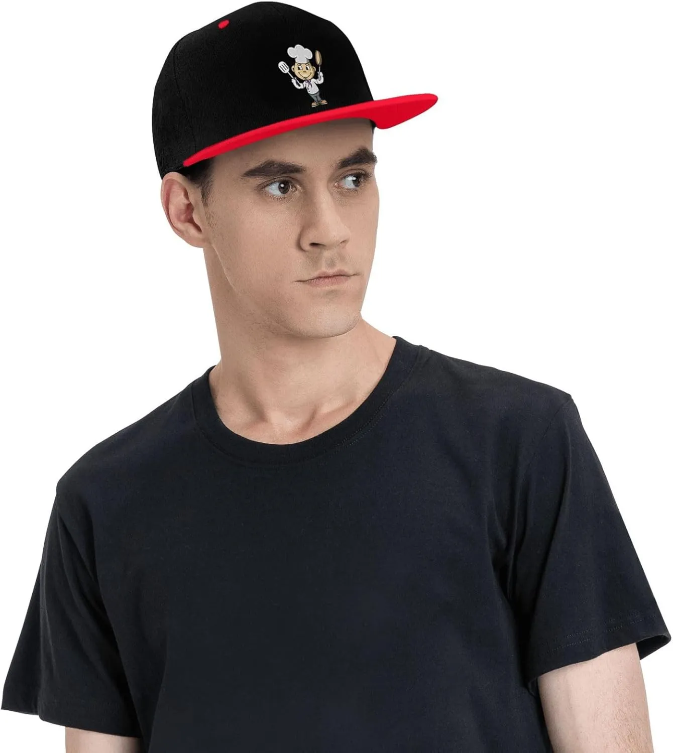 Chef with Spatula and Frying Pan Snapback Hat for Men Women Baseball Cap Trucker Flat Bill Hats Dad Caps
