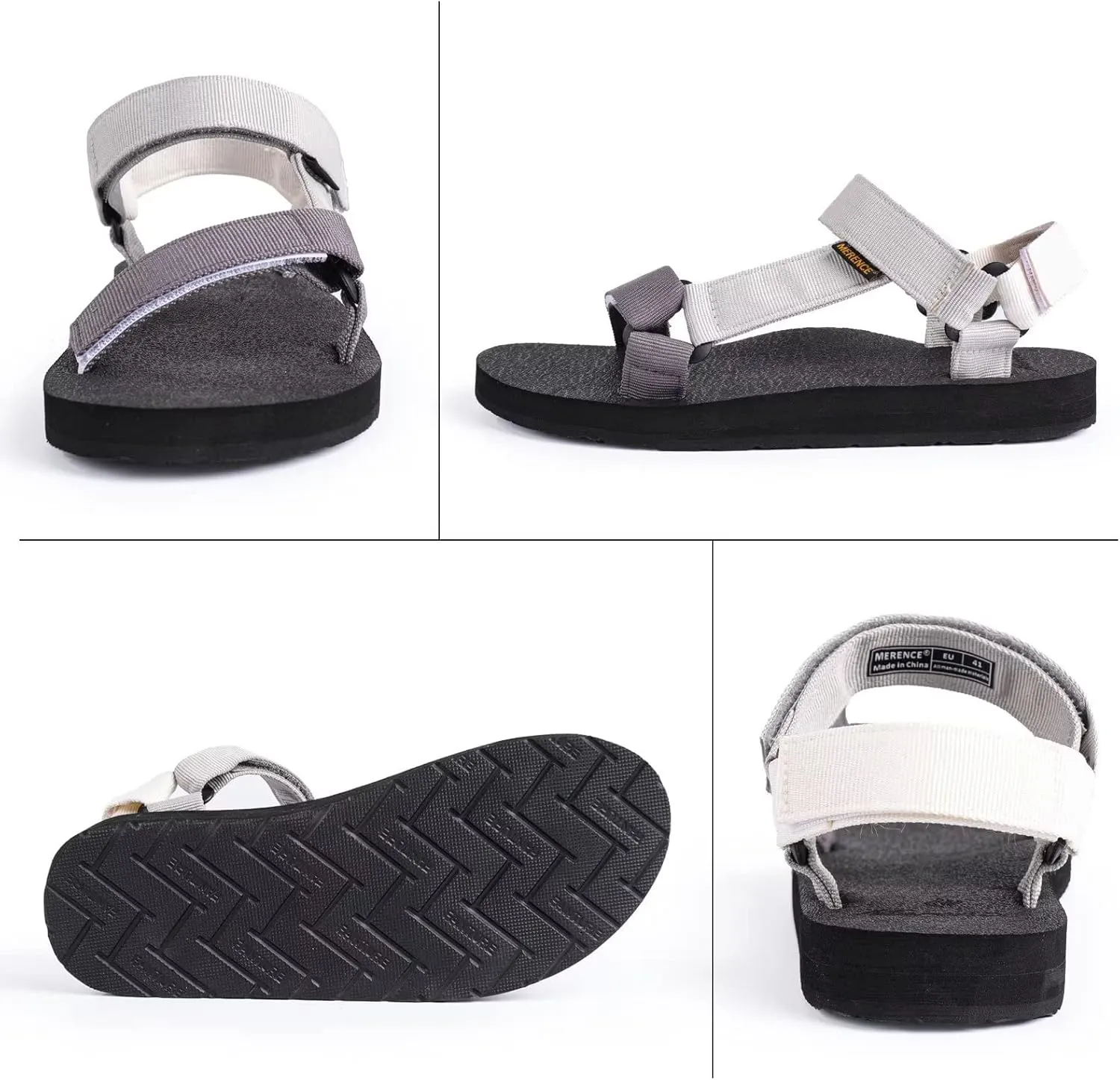 CIOR Men's Sport Sandals Hiking Sandals with Arch Support Yoga Mat Insole Outdoor Light Weight Water Shoes