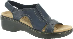 Clarks Merliah Style Heeled Sandal, Navy Leather, 8 Narrow
