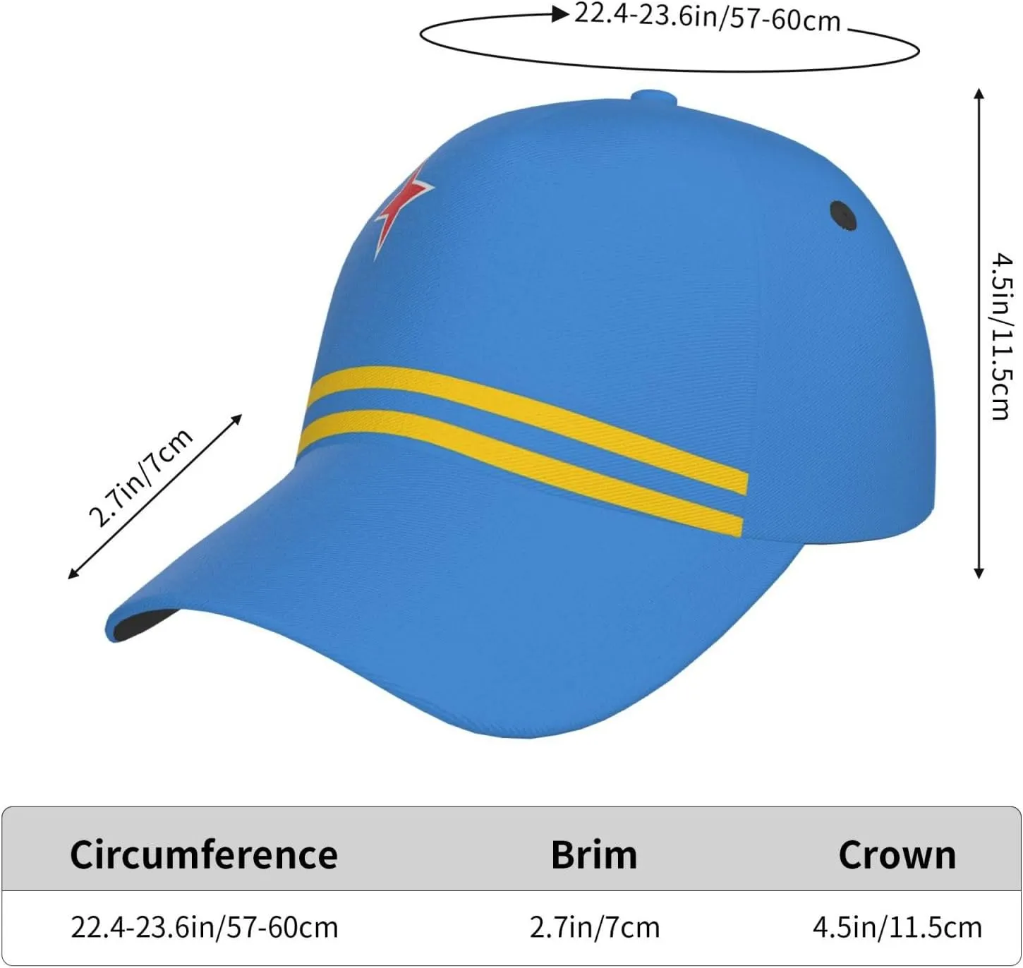 Cute Flag Baseball Hat Retro Flag Hats Women Men Packable Summer Travel Beach Sun Hat