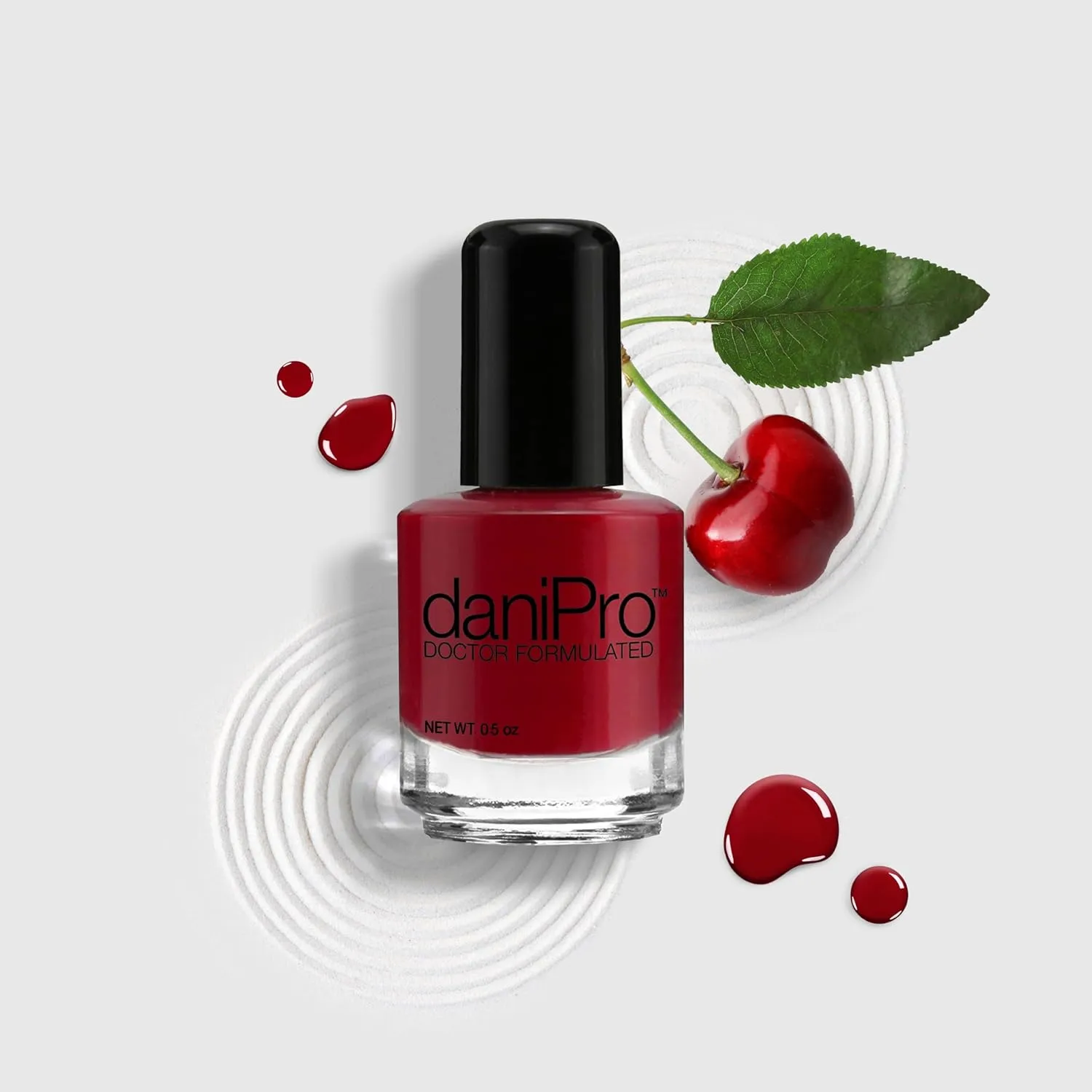 daniPro Doctor Formulated Nail Polish Always Be True - Deep Red Fingernail Polish & Toenail Polish, 0.5 oz with Undecylenic Acid, Biotin & Vitamins - Vegan Formula for Healthy Nails - USA-Made