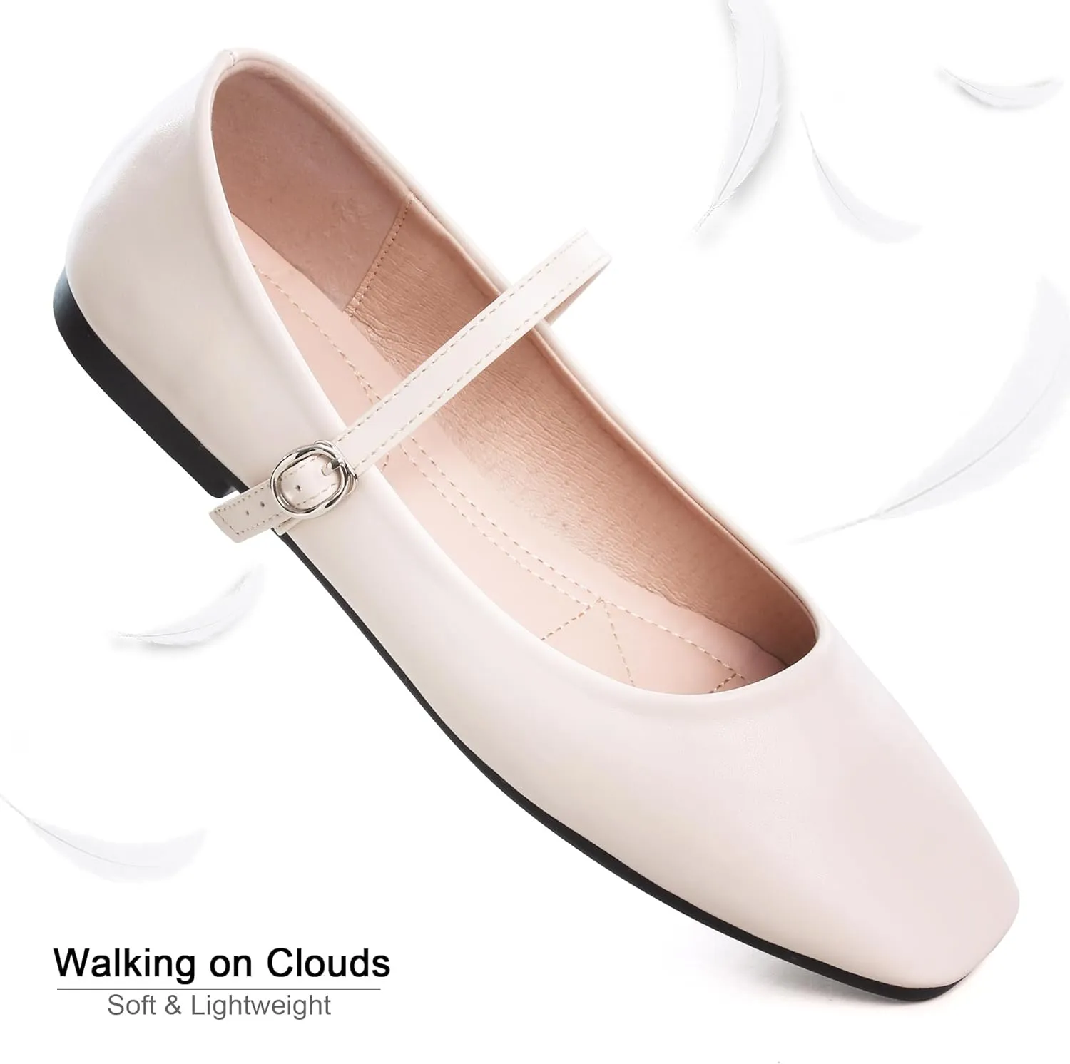 Dear Time Women's Flat Mary Jane Shoes Ankle Strap Round Toe Chinese Style Ballet Flats Casual Walking Shoes