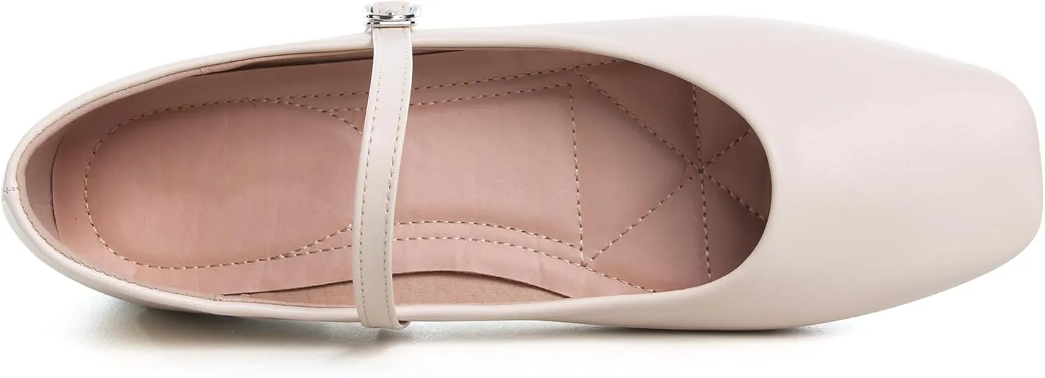Dear Time Women's Flat Mary Jane Shoes Ankle Strap Round Toe Chinese Style Ballet Flats Casual Walking Shoes