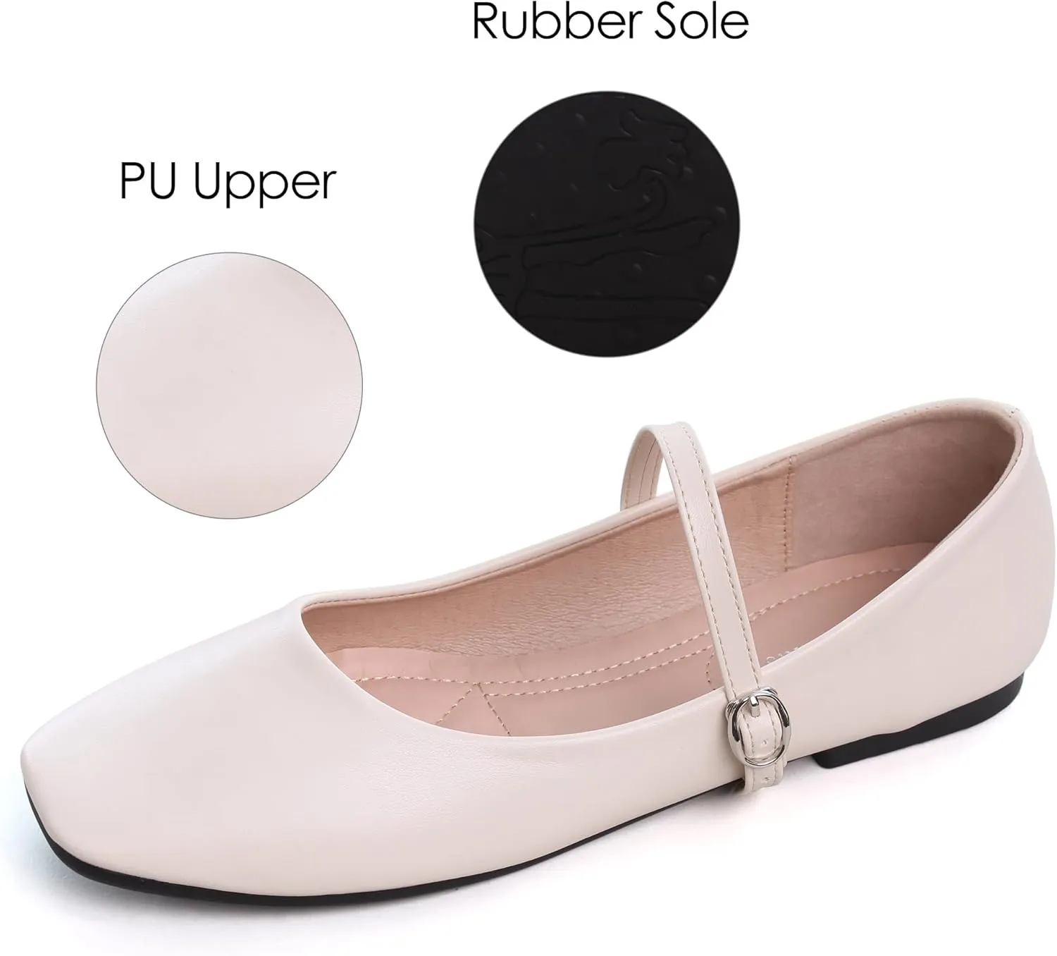 Dear Time Women's Flat Mary Jane Shoes Ankle Strap Round Toe Chinese Style Ballet Flats Casual Walking Shoes