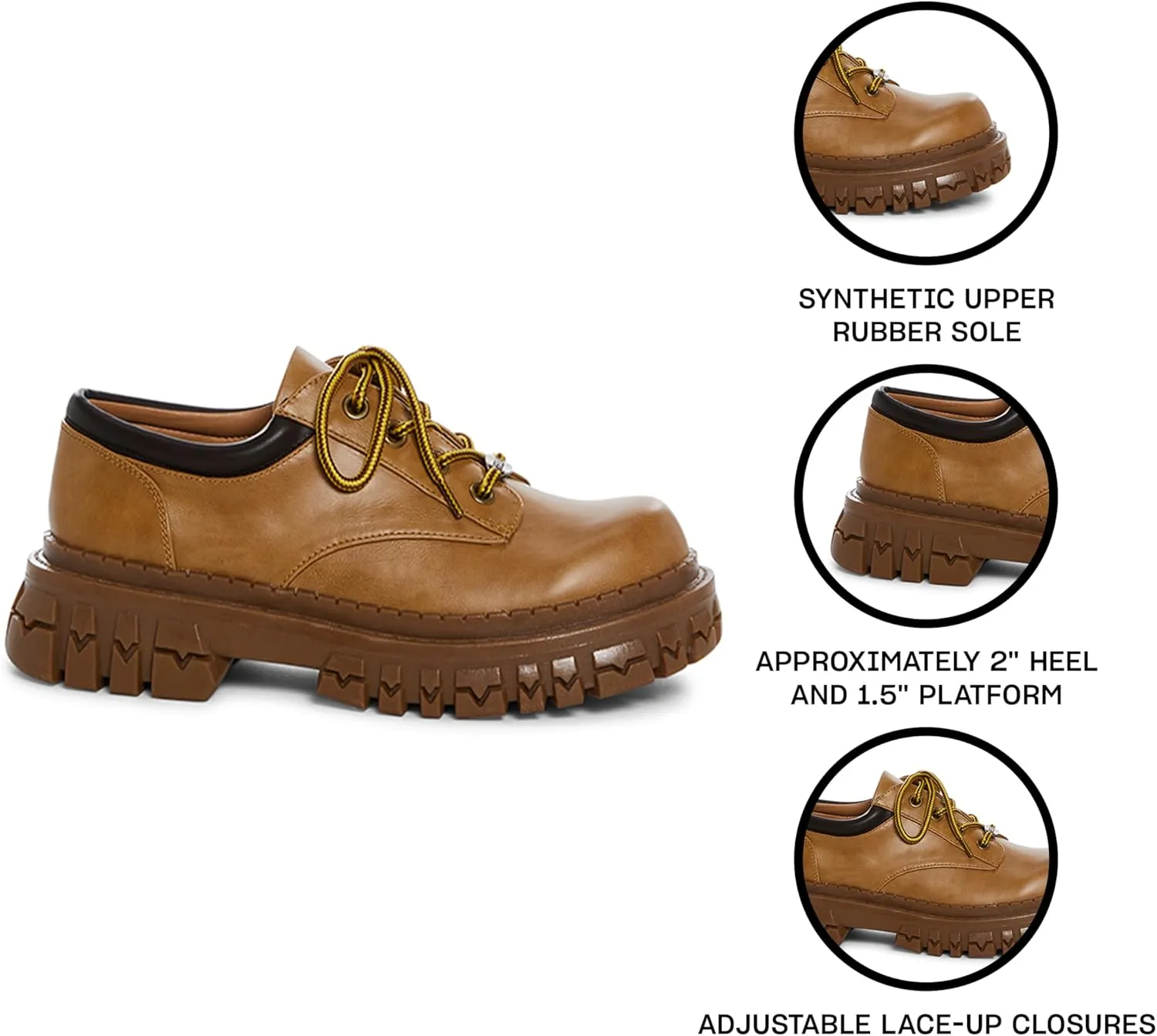 Dolls Kill Teen Craft Oxford Shoes by Delia's, Vegan Leather Lace-Up Chunky Platform Shoes