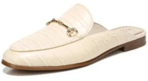 Eggshell Almond Linnie Toe Quality-assured On Sam Flat Seamless integration Mules Edelman Embellished Chain Slip