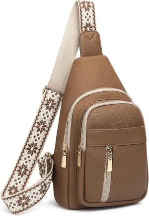 FALAN MULE Small Sling Crossbody Bags for Women Trendy Fanny Packs Leather Travel Purse Chest Bag