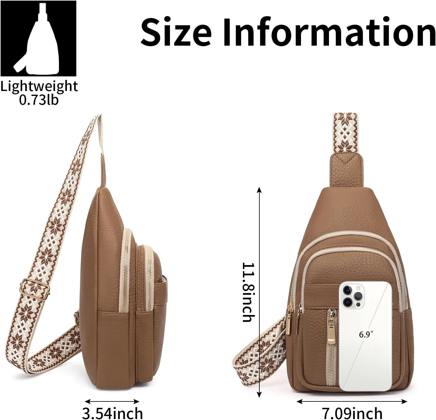 FALAN MULE Small Sling Crossbody Bags for Women Trendy Fanny Packs Leather Travel Purse Chest Bag