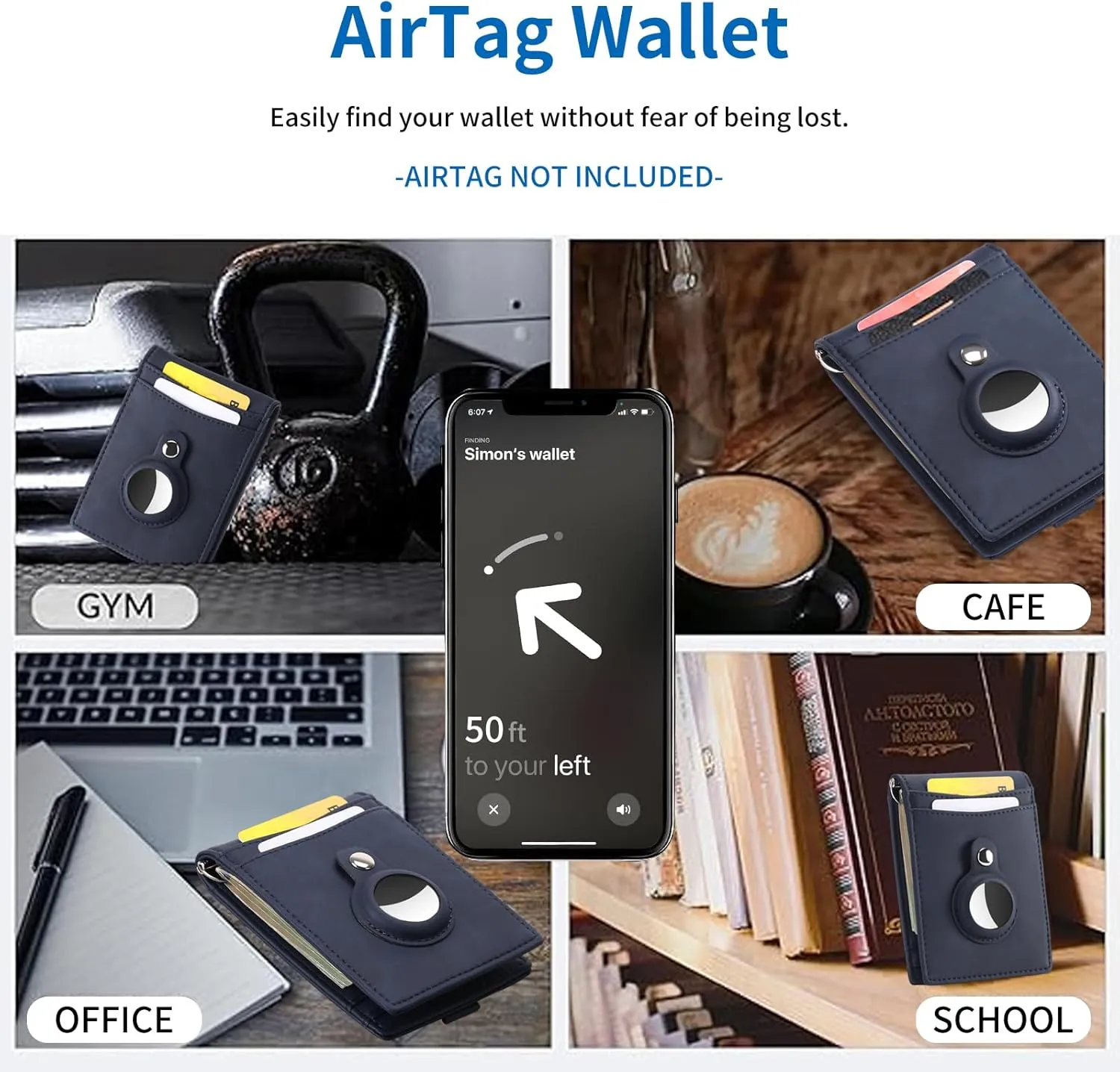 FALAN MULE Wallets for Men RFID Blocking Genuine Leather Bifold Minimalist Front Pocket Mens Wallet