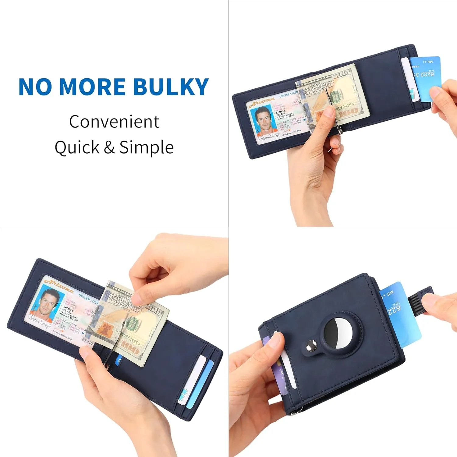 FALAN MULE Wallets for Men RFID Blocking Genuine Leather Bifold Minimalist Front Pocket Mens Wallet
