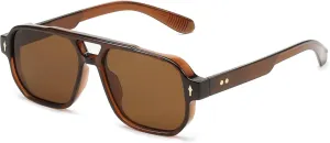 FEISEDY Retro Square Aviator Sunglasses Women Men, 70s Small Vintage Rectangle UV400 Sun Glasses B9120
